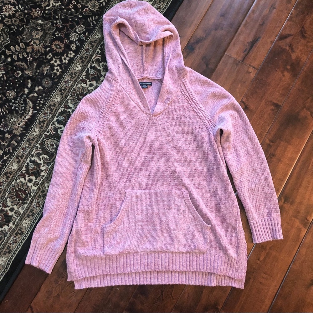 american eagle pink fuzzy hoodie